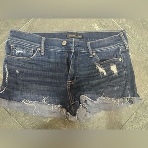 Abercrombie & Fitch Dark Blue Jean Shorts
